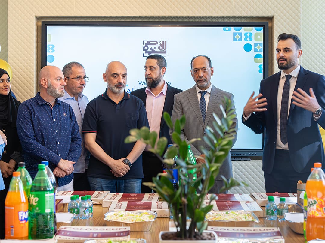 Team celebrating together at Journey to Laugh event